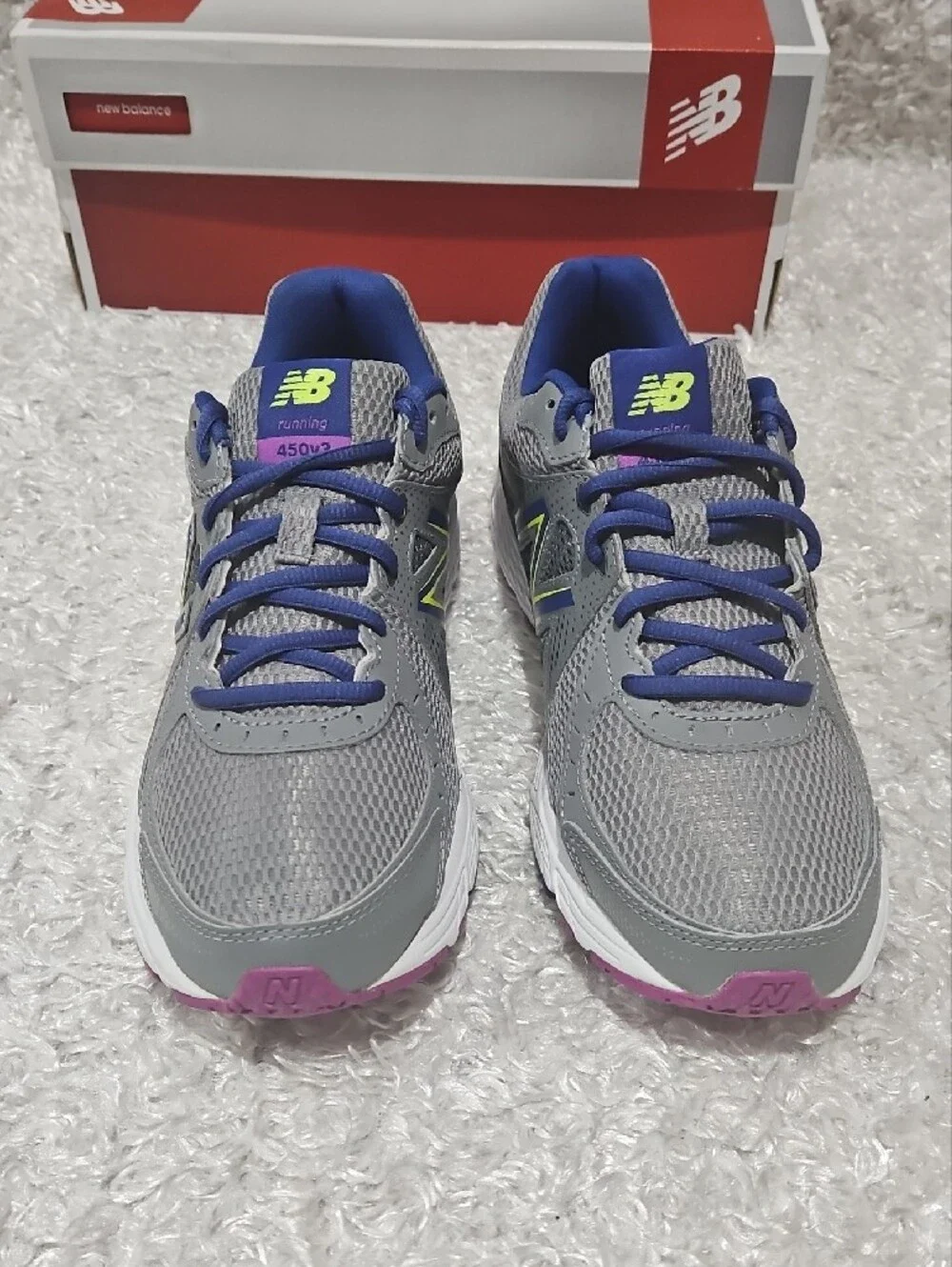 New Balance Gray & Purple Women's Athletic Outdoor Sneakers